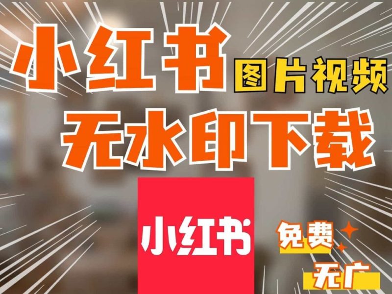 小红书封面视频无水印下载解析器！纯本地运行，支持无水印下载，无广告，无限制下载小红书图片-壹器呵成