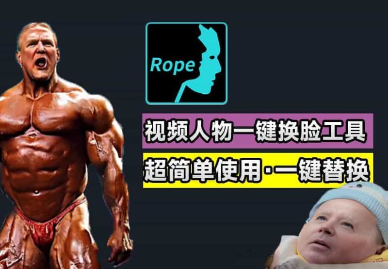 Ai一键换脸替换Rope人物脸部，免费纯本地运行，支持N卡win系统，离线Ai换脸-壹器呵成